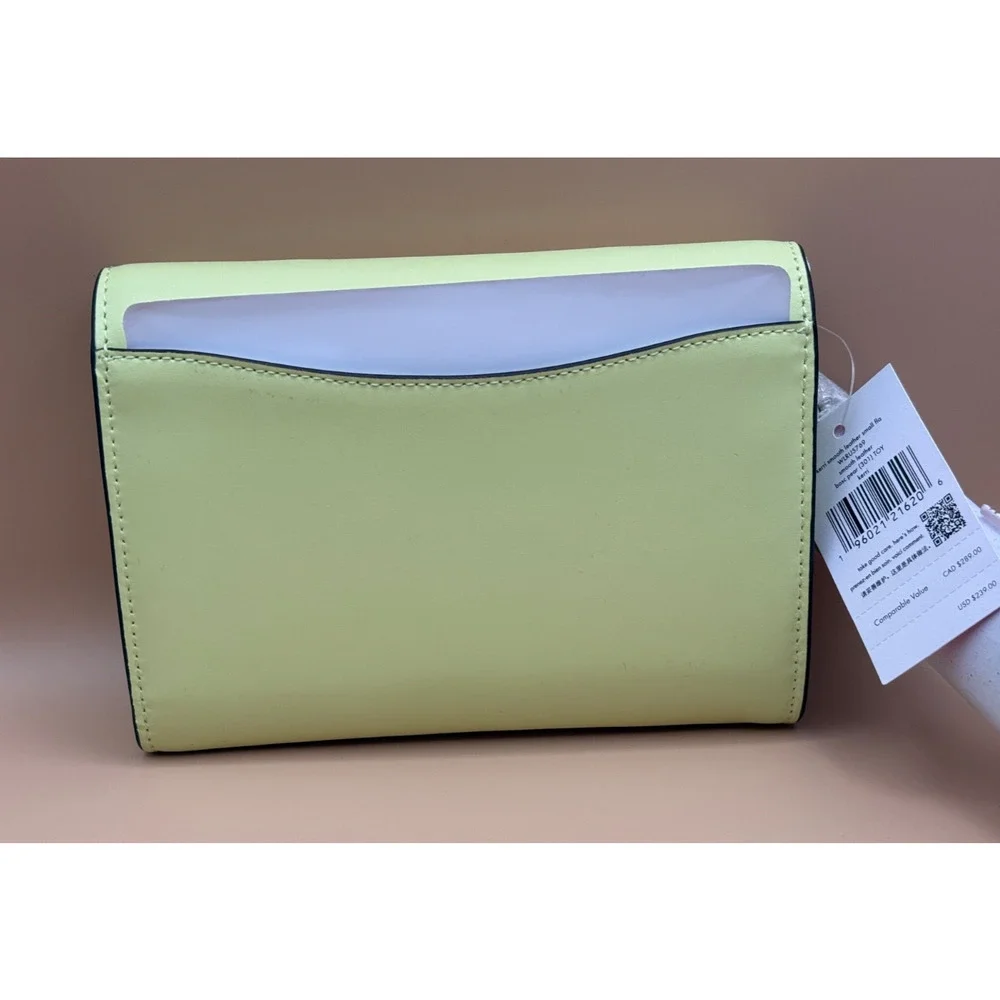 🍐 Kate Spade Kerri Crossbody Clutch Bosc Pear Smooth Leather NWT